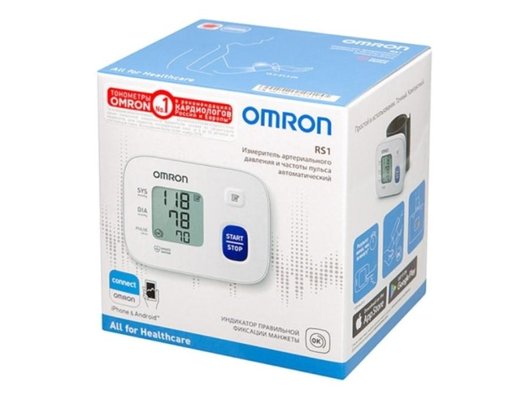 Тонометр OMRON RS1 на запястье
